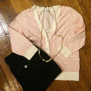 Gap V-Neck Striped Cardigan